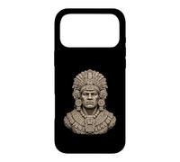 Buste en Pierre de Guerrier Maya Antique Relique Sculpture Art Coque pour iPhone 17 Pro Max