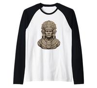 Buste en Pierre de Guerrier Maya Antique Relique Sculpture Art Manche Raglan