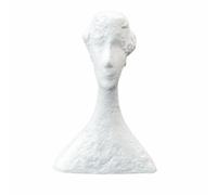Buste Femme Épuré Décoration , Blanc , 175 × 90 × 260 Mm | Surface Texturée Irrégulière, Statue Buste, Conception Autoportante Solide, Statuette Femme, pour Entrée