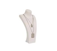 Buste Mannequin pour Bijoux Présentoir à bijoux en PU for colliers, pendentifs, chaînes, bracelets, décoration(WHITE,5.5 * 19.5cm)