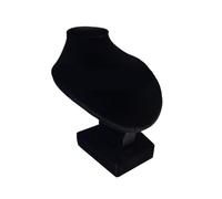 Buste Mannequin pour Bijoux Présentoir de colliers et pendentifs for mannequins, tour de cou, perles, chaîne, portrait, modèle(Black Velvet)