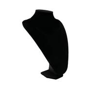 Buste Porte-bijoux Black Velvet Jewelry Display Stand for Necklaces Pendants Earrings Ring Holder Mannequin Bust(25 * 35cm L)