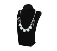 Buste Porte-bijoux Chevalet de présentation en velours for colliers, buste, mannequin, portrait, collection bijoux, présentoir magasin, 20 x 11,7 6,3 cm(Black)