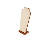 Buste Porte-bijoux Necklace Mannequin Stand Earrings Holder Wooden Pendant Display Rack Jewelry Organizer(Beige L)