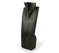 Buste Présentoir à colliers en bois 35cm | Finition "Noir Vintage"