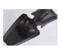 Buste Présentoir à colliers et boucles d'oreilles en bois massif noir - H 35 x L 15 x P 7 cm