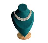 Buste présentoir pour colliers, Buste de mannequin à bijoux, présentoir for colliers et pendentifs, multicolore, plusieurs tailles(M GREEN)