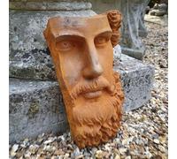 Buste romain en fonte | Décoration à suspendre en forme de masque grec