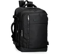 Buster Sac À Dos De Cabine Pour Ordinateur Portable 15,6"" Noir 25 X 40 X 17 Cm Polyester Avec Détails En Cuir Synthétique 17 L, Noir, Sac À Dos De Cabine Pour Ordinateur Portable Noir