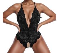 Bustier à Lacets Ensemble Soutien Gorge Et Culotte Body Dentelle Nude Ensemble Lingerie 110D Bustier Femme Dentelle Corset Noir Lacet Ensemble String Ficelle Body Sexy Manche Longue Ensemble Latex