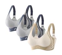 Bustier avec rembourrage confortable Gather Bra Soutien-gorge sans fil Soutien-gorge Femme Lingerie Quotidien Sports BHS 3 pièces moins cher, AA, XXL