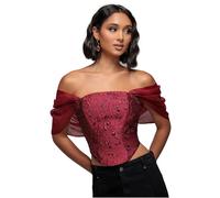 Bustier femme Goddiva Organza Wings Rouge 36