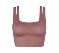 Bustier Femme - Sloggi - ZERO Feel Flow - Marron - Col carré - Sans armatures XS