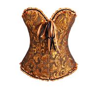 Bustier Pirate Femme Corset Raiponce Corset Robe De Mariée Bas Façonnage Robe Cour Peut Être à L Intérieur Ou à L Extérieur Femme Orange Noir C