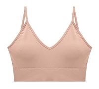 Bustier Sexy femmes sous-vêtements taille gilet creux respirant trou de maille de sport Variance Microfibre (Pink, M)