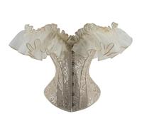 Bustiers et Corsets Femme - Design sans Manches Gothique Dentelle Floral Lingerie Corset Bustier en Dentelle Florale avec épaules dénudées Lingerie Sexy sans Bretelles Chic et Elegant pour Mariages