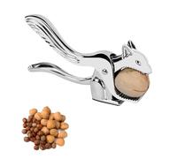 Bustlwor Casse Noisette Métal, Écureuil Casse-Noisette, pour Les Noisettes, Les Amandes, Les Noix de Pécan, Les Noix Diverses (Argent)