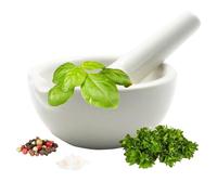 Bustlwor Mortier en Céramique D'herbes épicées, Petit Mortier et Pilon Blanc Crème, Mortier à épices en Céramique, Idéal pour Broyer des Espèces, des Herbes, des Médicaments ou D'autres Substances