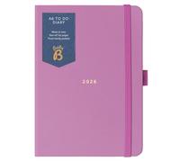 Busy B - Agenda 2026 - Planificateur semainier A6 compact avec listes de tâches à effectuer et pages de notes - Mise en page hebdomadaire, 3 pochettes et planificateur annuel - Fuchsia