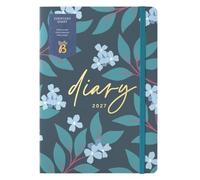 Busy B - Agenda 2027 - Semainier A5 - Motif Floral | L'agenda semainier A5 comprend une mise en page hebdomadaire, pages de notes et fermeture élastique.