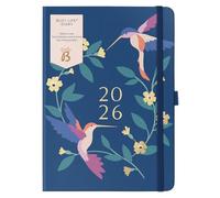 Busy B - Agenda Busy Life 2026 - Planificateur semainier A5 pour les étudiants, les enseignants, le travail et bien avec double emploi du temps, calendrier annuel, pochettes pour stylos - Oiseaux