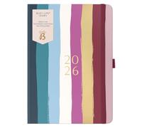 Busy B - Agenda Busy Life 2026 - Planificateur semainier A5 pour les étudiants, les enseignants, le travail et bien avec double emploi du temps, calendrier annuel, pochettes pour stylos - Multi
