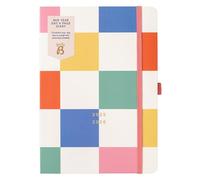 Busy B - Agenda Journalier Août 2025 À Août 2026 - Multi - Planificateur A5 Journalier Avec Porte-Stylos, Fermeture Élastique Et Planificateur Annuel