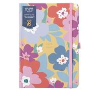 Busy B - Agenda scolaire A5 - août 2026/août 2027 - Planificateur semainier avec listes To-Do, pages de notes, 3 pochettes, passant pour stylo, planificateur annuel et fermeture élastique - Floral