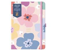 Busy B - Agenda scolaire A5 Busy Life - août 2026/août 2027 - Journal semainier avec double planning, calendrier annuel, passant pour stylo, pochettes et fermeture élastique - Floral