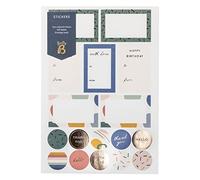 Busy B - Autocollants - Multicolore - Deux feuilles d'autocollants pour cadeaux