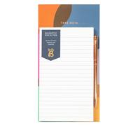 Busy B Bloc magnétique et stylo avec 70 feuilles détachables, bloc magnétique et stylo et listes lignées