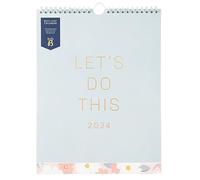 Busy B - Calendrier Busy Life - Janvier à Décembre 2024 - Bleu - Calendrier mensuel avec pochettes et listes To Do's