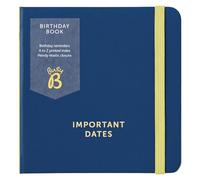 Busy B Carnet d'anniversaire - Couverture bleu marine - Design petit et compact, rappels d'anniversaire, commandé par mois pour une référence facile, espace pour plusieurs anniversaires par date et