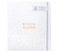 Busy B Planificateur de Mariage - Magnifique organisateur de Mariage à Reliure spirale Blanche et Or avec 6 Sections à Onglets et des Pochettes de Rangement. Cadeau de Fiançailles parfait