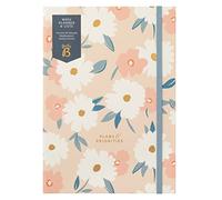 Busy B - Planificateur et listes hebdomadaires - Agenda hebdomadaire A5 non daté de 52 pages avec listes détachables - Rose Floral