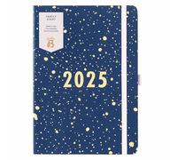 Busy B - Planificateur familial - Janvier à Décembre 2025 - Marine Spray - Agenda semainier A5 avec 5 horaires et des notes détachables