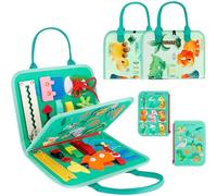 Busy Board Educational Montessori a ressenti un livre occupé pour tout-petit avec une poignée pour en savoir plus sur les engrenages, les lacets, les boutons, les fermetures à glissière, les boucles