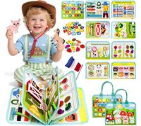 Busy Board French,Busy Board Montessori Age 1 year,Farm Book Child 2 Years,Montessori Games 2,Quiet Book,Toy 2 Years,Car Games Child Travel,Boy Girl Gift 1 2 3 4 Years