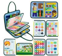 Busy Board Montessori de Feutre - BONNYCO Montessori Educatif, Malette Busy Book Motricité Fine,Jouets d'Activité et de Développement,Cadeau Enfant Garcon Fille à partir de 10 Mois