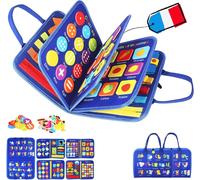 Busy Board Montessori-Educational & Sensory Toy for Children-9-in-1 Learning Board Based on the Montessori Method-2 3 4 5 Years-Learning Game-Christmas Gift Idea for Kids