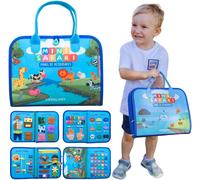 Busy Board Montessori Educational Sensory Toy for Children in Spanish-Ideal for Fine Motor Skills and Learning-2 3 4 Years Old-Interactive Book-Toys Girls Boys-Gift-Anniv