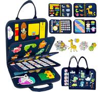 Busy Board Montessori Games Toy Child 1 2 3 4 Year Old Educational Sensory Toys for Toddlers 1-3 Years,Car Airplane Travel Activities Game Children 2-4 Years,Gift for Boy Girl.[F17]