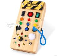 Busy Board Montessori - HAUTSTORE - Modèle Busy Board - Interrupteur Lumineux LED - Jouet Éducatif - 1-3 Ans