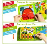 Busy Board Montessori Jouet Bebe 1 an,Planche d'Activités Jouet Éducatif Sensoriel pour Le Développement de la Motricité,Livre Sensoriel Cadeau pour Garçons et Filles 2 3 4 5 Ans