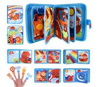Busy Board Montessori Jouet Quiet Book à partir de 1, 2, 3 ans, avec thème zoo, 18 activités classiques pour l'éducation précoce, pour garçons et filles, cadeau d'anniversaire