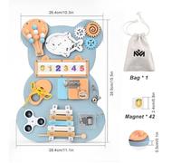 Busy Board Montessori Jouet Tableau d'activité Bébé 10 en 1 pour Apprendre de Base Cadeau de Jouet d'éducation précoce pour Enfant