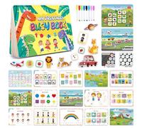 Busy Board Montessori, Livre Quiet Book Educatif, Planche d'Activités Jouet Éducatif Sensoriel Préscolaire pour Le Développement de la Motricité, Busy Board pour 1 2 3 4 5 Ans Garçons et Filles