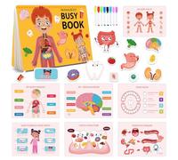Busy Board Montessori, Livre Quiet Book Educatif, Planche d'Activités Jouet Éducatif Sensoriel Préscolaire pour Le Développement de la Motricité, Busy Board pour 1 2 3 4 5 Ans Garçons et Filles