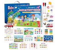 Busy Board Montessori, Livre Quiet Book Educatif, Planche d'Activités Jouet Éducatif Sensoriel Préscolaire pour Le Développement de la Motricité, Busy Board pour 1 2 3 4 5 Ans Garçons et Filles