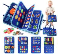 Busy Board Montessori pour Enfants, Livre d'activités Éducatif & Interactif 2 3 4 5 ans, Planche d'Activités Jouet Éducatif Préscolaire pour Apprendre Motricité Fine, Planche Motricité Sensoriel